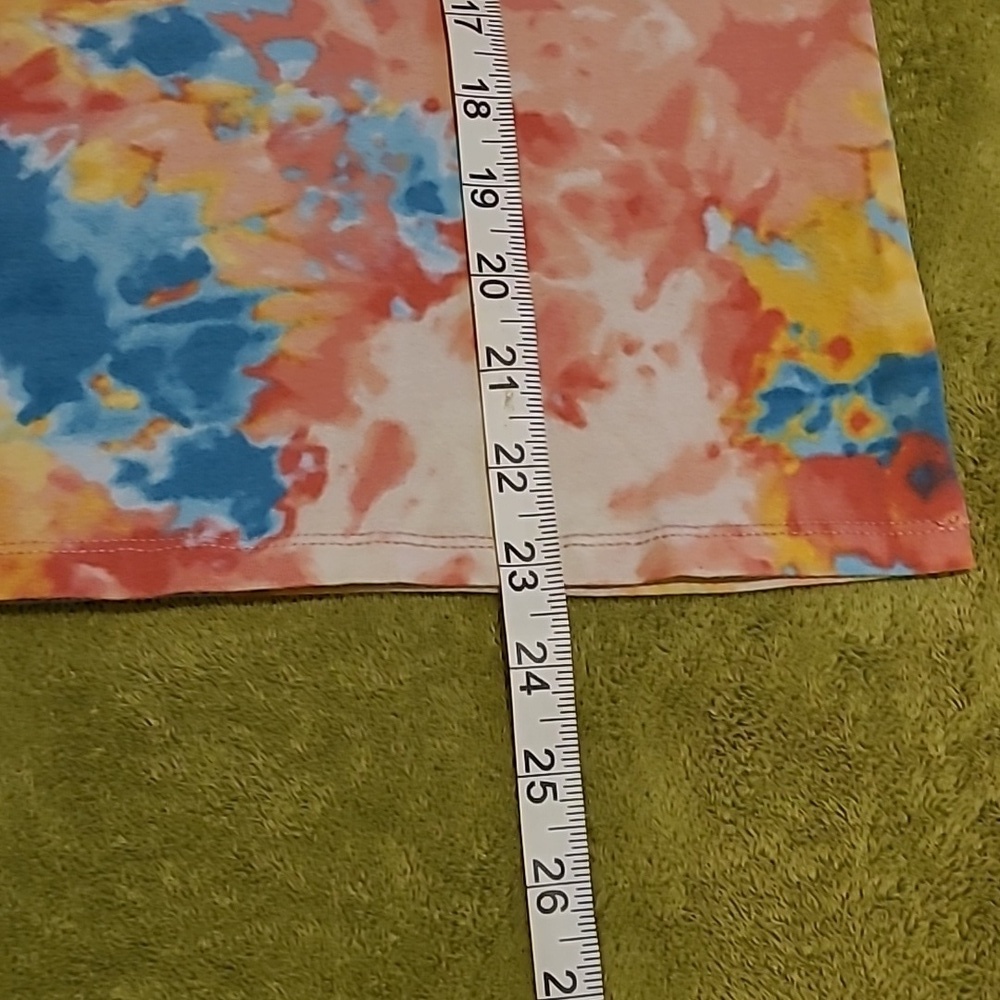 Ambiance Womens Plus Tye Dye Light Blue Pink Red Orange Yellow 95% Cotton SZ 1X - Picture 5 of 7